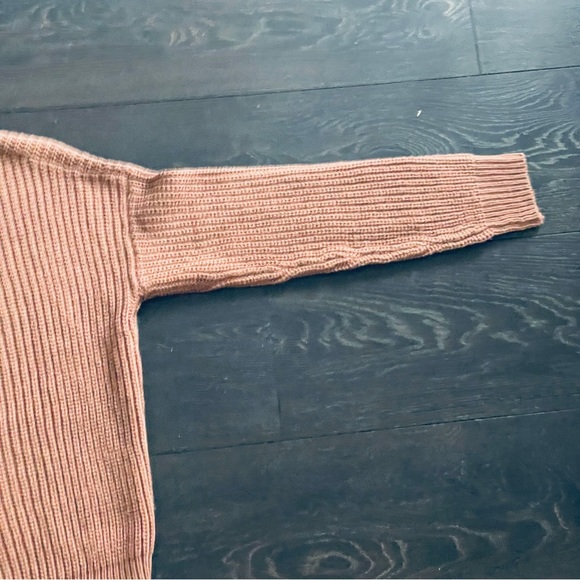 MISSGUIDED Backless Tie-Up Bow Dusty Rose Ling Sleeve Sweater - Picture 6 of 14